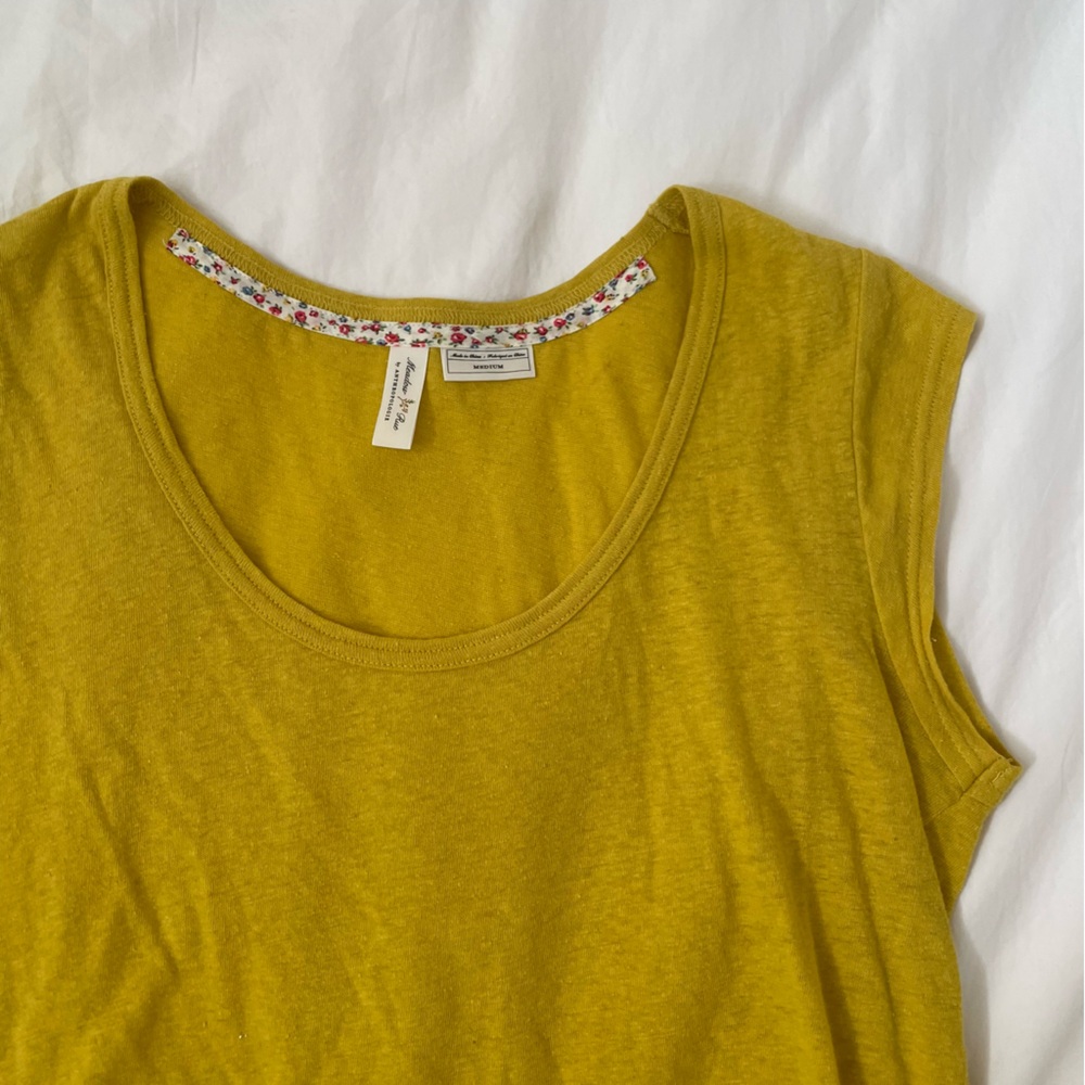Anthropologie Meadow Rue Tee in Golden Yellow